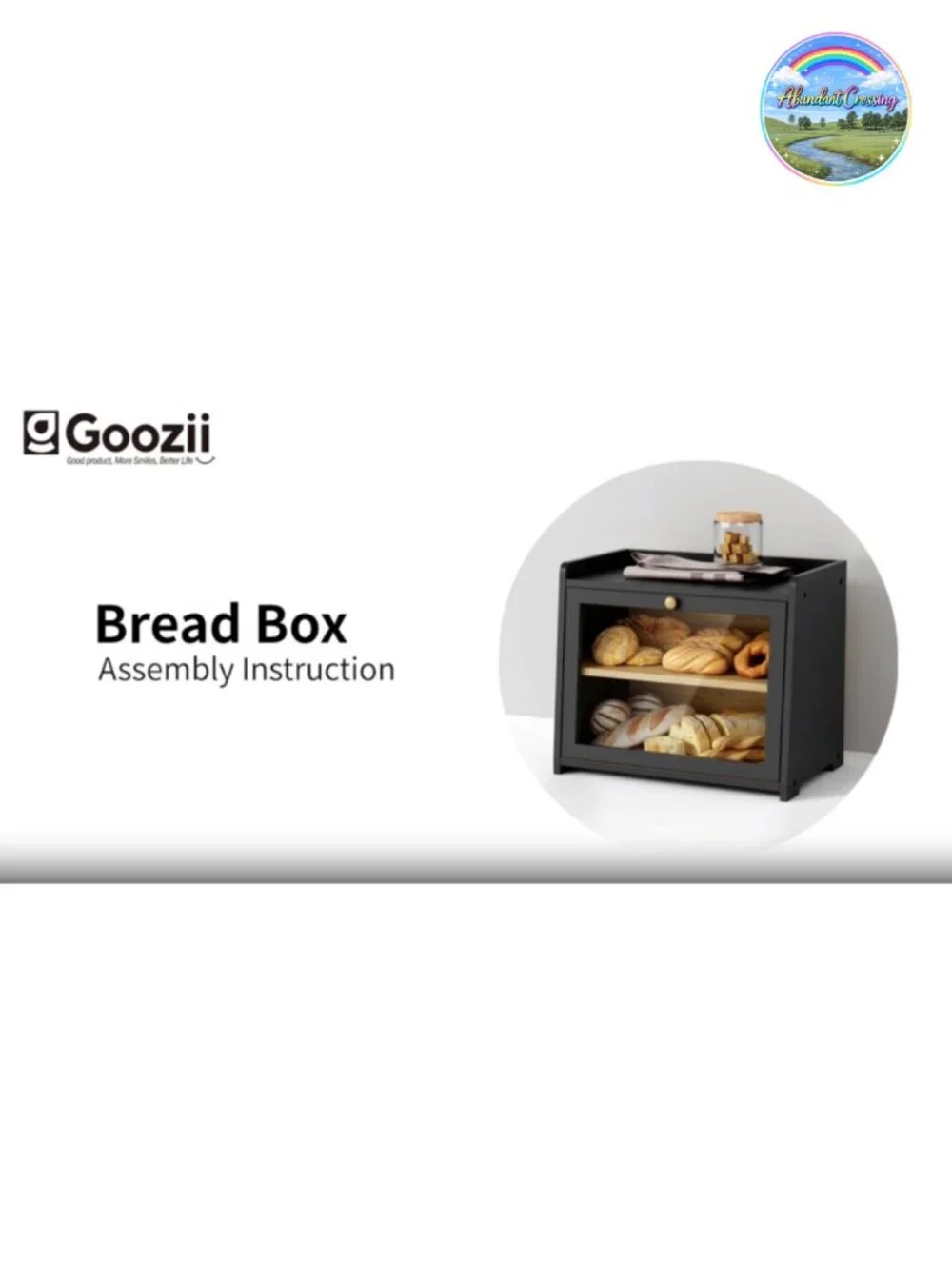 Bamboo Bread Box for Kitchen Countertop, Wooden Storage with Clear Acrylic Door
